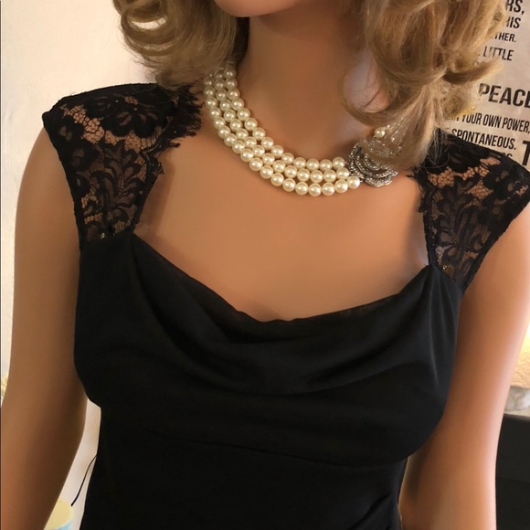 Nordstrom Black super sexy lace party dress NWT - Picture 2 of 8